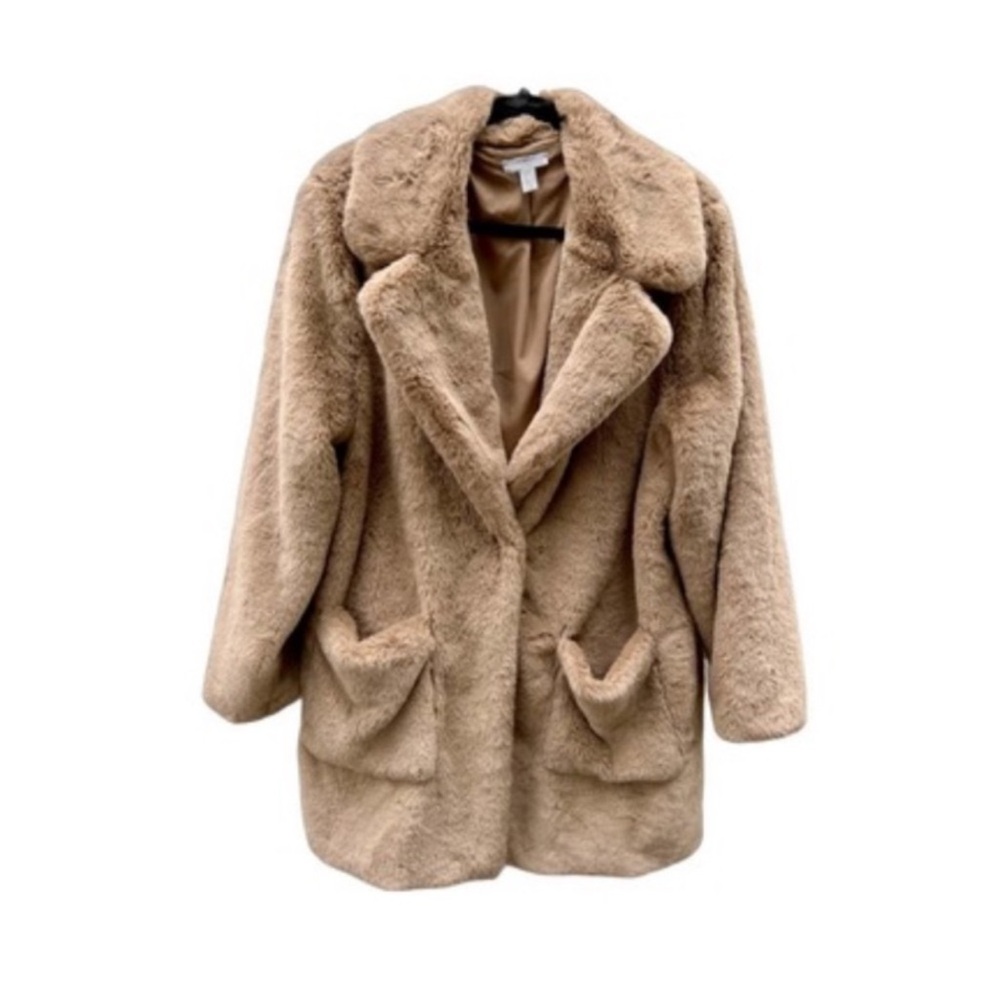 NINE WEST X CARA SANTANA Faux Fur Coat